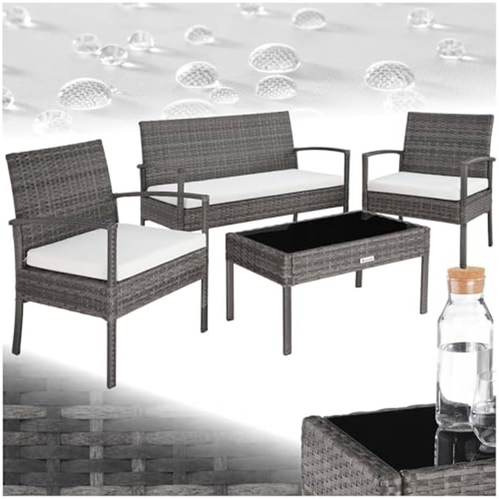 Test : ensemble salon de jardin TecTake en poly rotin