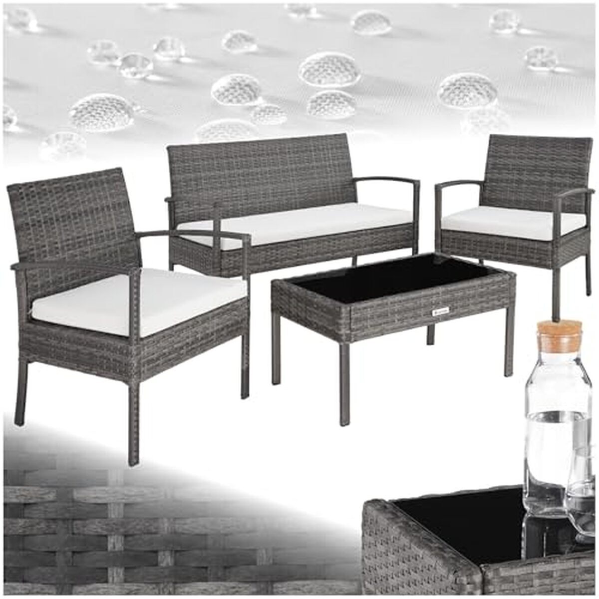 Test : ensemble salon de jardin TecTake en poly rotin