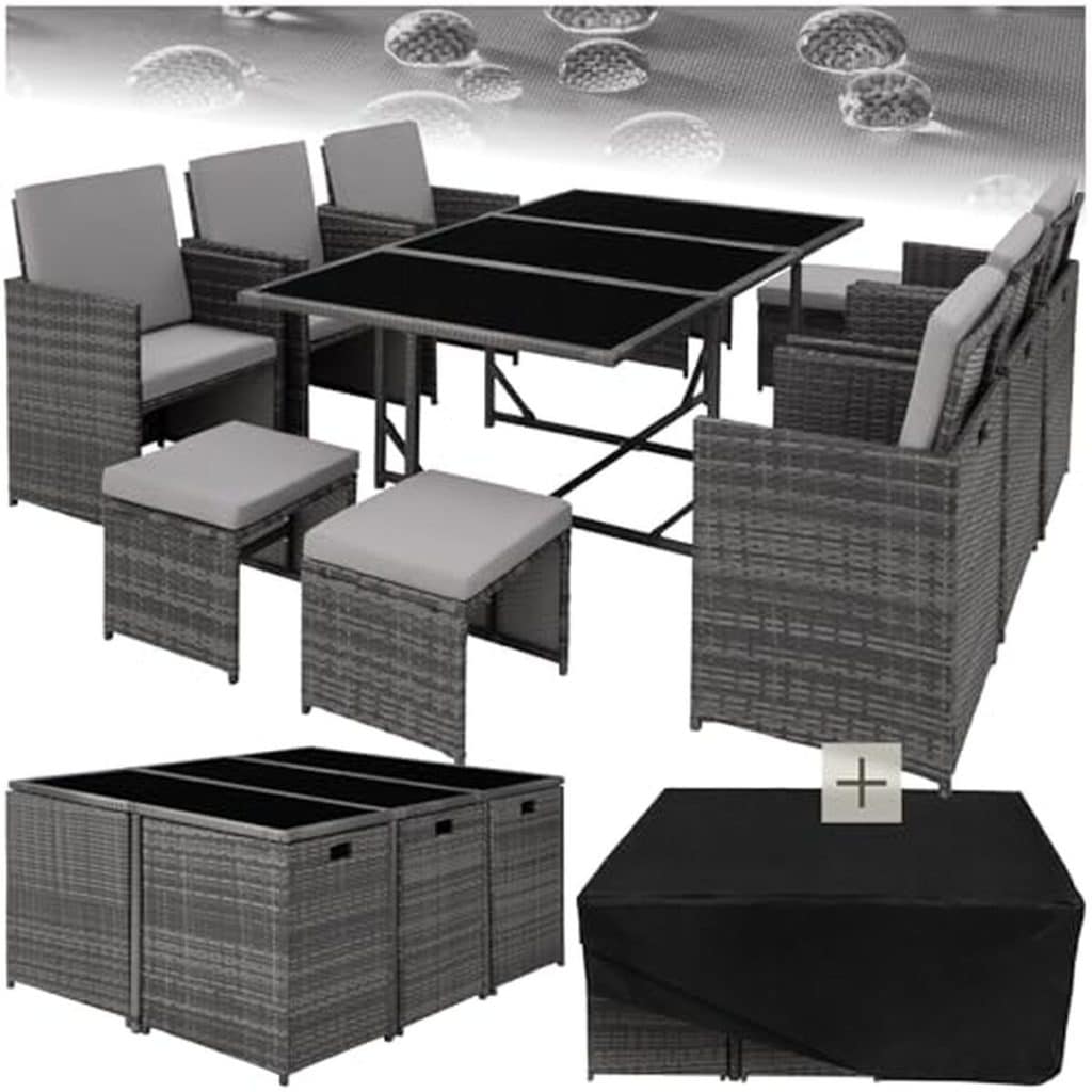 Test : salon de jardin TecTake en rotin pour 10 personnes