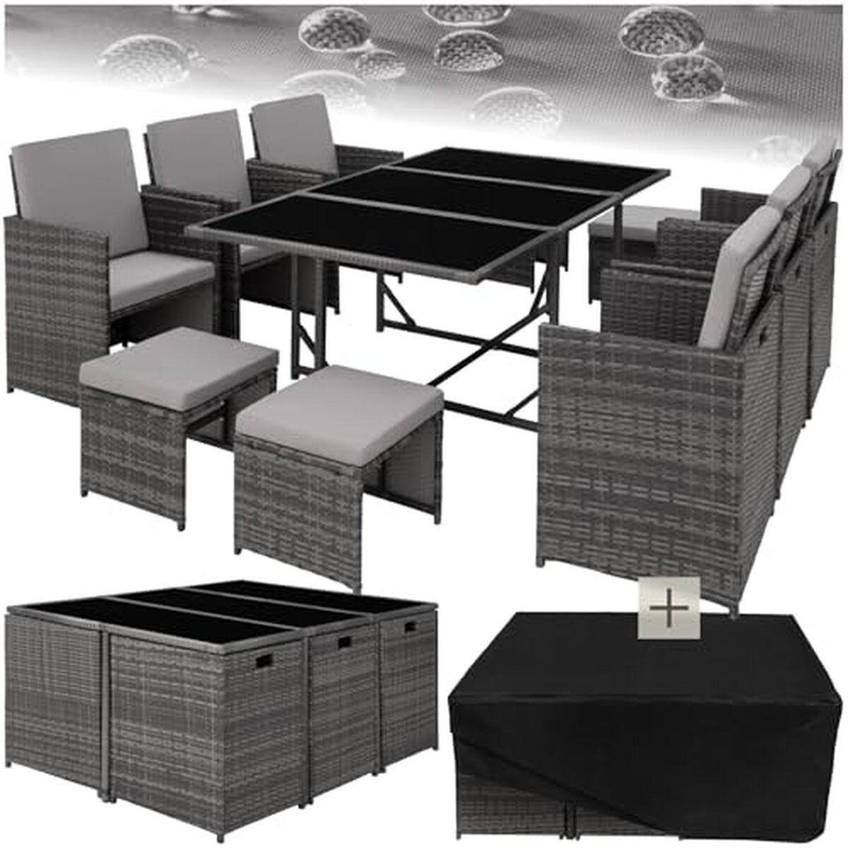 Test : salon de jardin TecTake en rotin pour 10 personnes