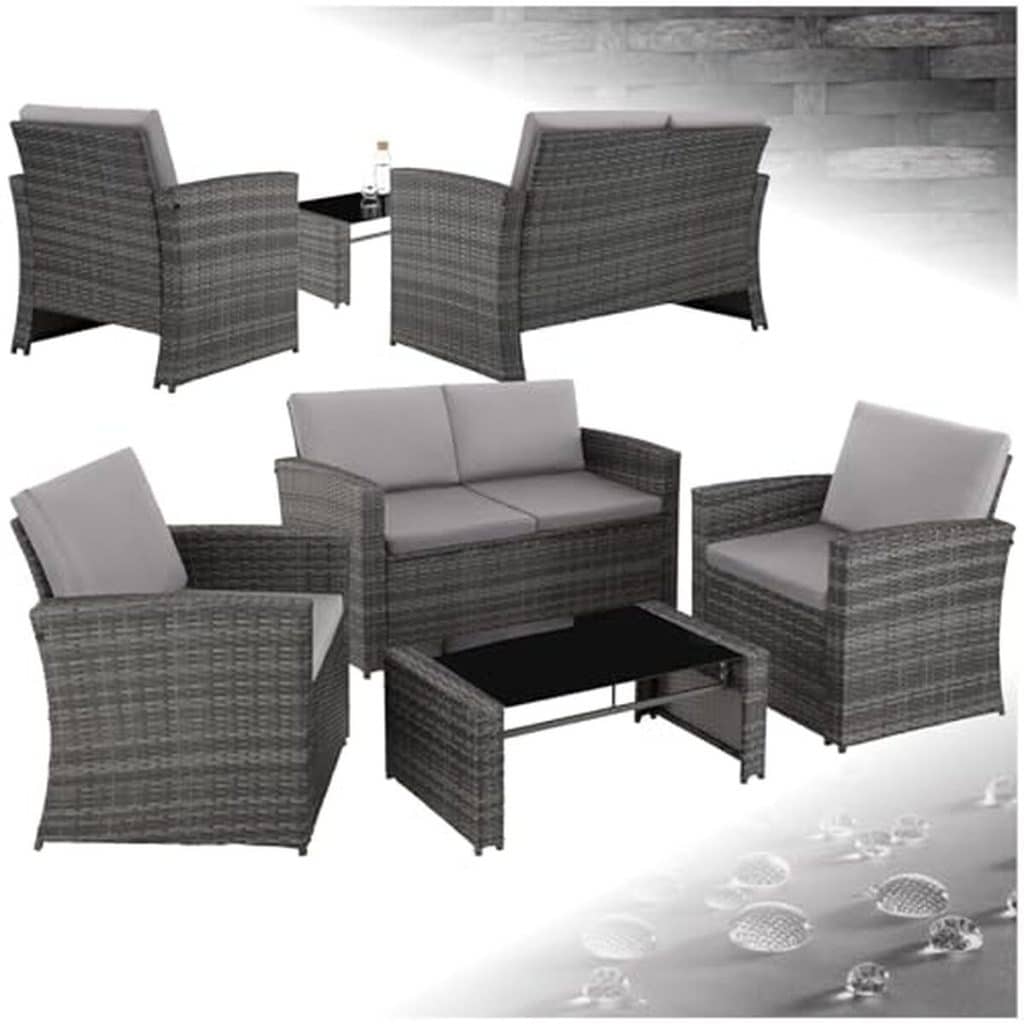 Test : salon de jardin TecTake® en résine 4 places