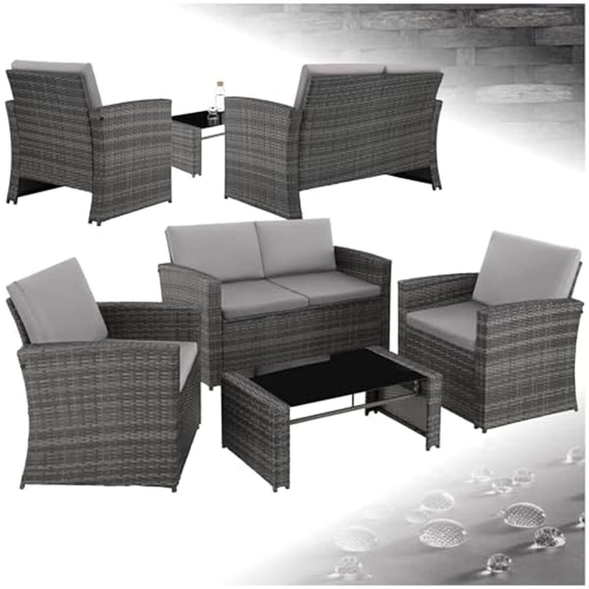 Test : salon de jardin TecTake® en résine 4 places