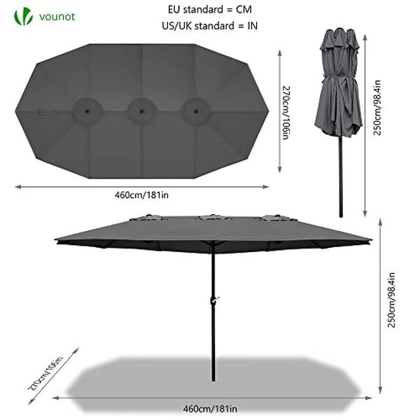 Explorez les caractéristiques du parasol double résistant de vounot : qualité, durabilité et design pour profiter de l'ombre en été.