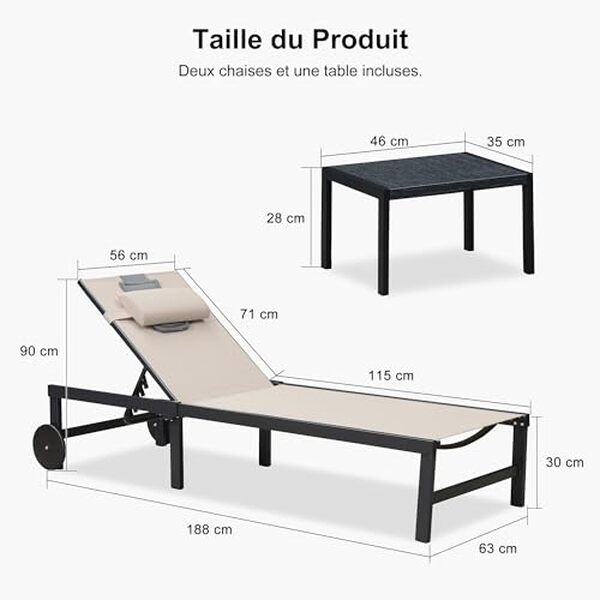 Découvrez notre test complet des chaises longues Purple Leaf : un duo parfait pour allier élégance et confort durablement dans votre jardin ou terrasse