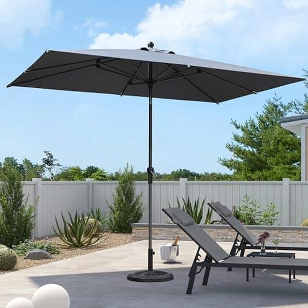 Test complet du parasol inclinable purple leaf, modèle 200x300 cm, pour aménager votre terrasse avec style et fonctionnellement