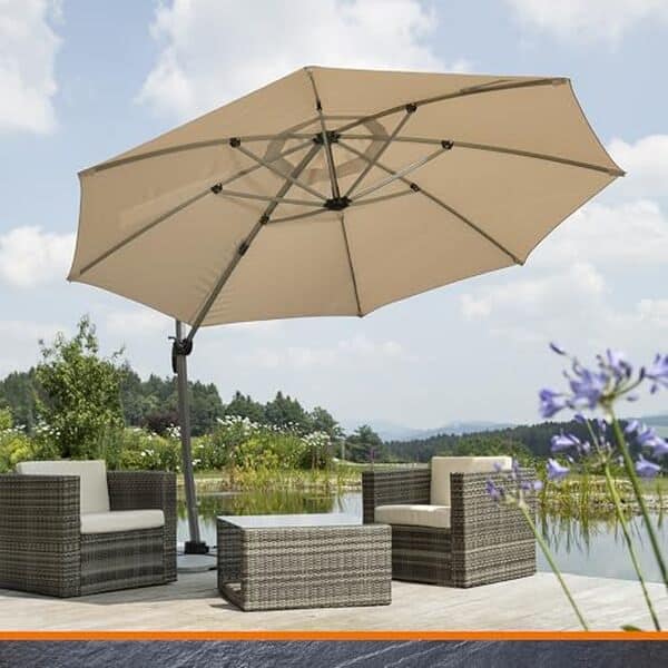 Découvrez notre test détaillé du parasol Schneider Rhodos Rondo Ø 350 cm sable : design élégant, protection UV et robustesse à toute épreuve. Gardez votre espace extérieur à l'ombre avec style.