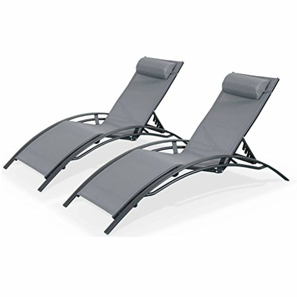 Avis : chaises longues Louisa Anthracite en aluminium par Alice's Garden