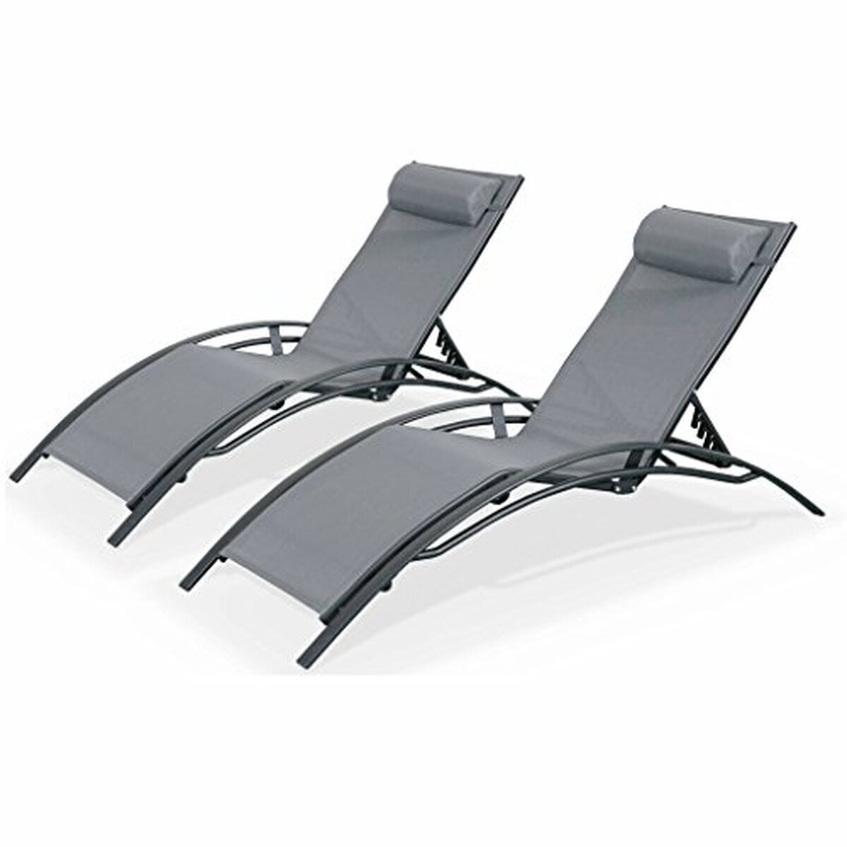 Avis : chaises longues Louisa Anthracite en aluminium par Alice's Garden