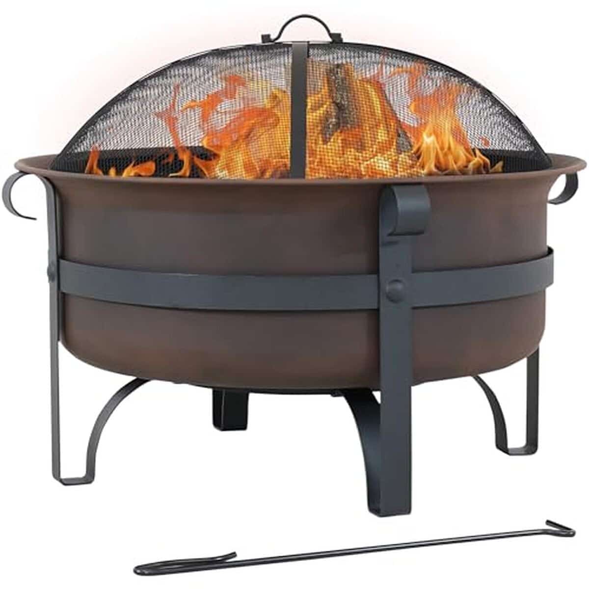 Test brasero Sunnydaze 73, 6 cm : élégance en bronze et praticité