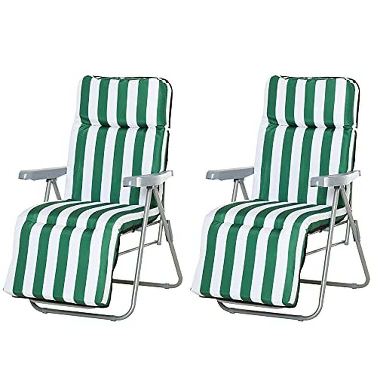 Test : chaise longue pliable Outsunny verte et blanche