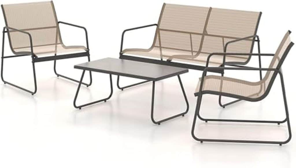 Test du mobilier d'extérieur Grand patio : ensemble 4 pièces, élégant et résistant