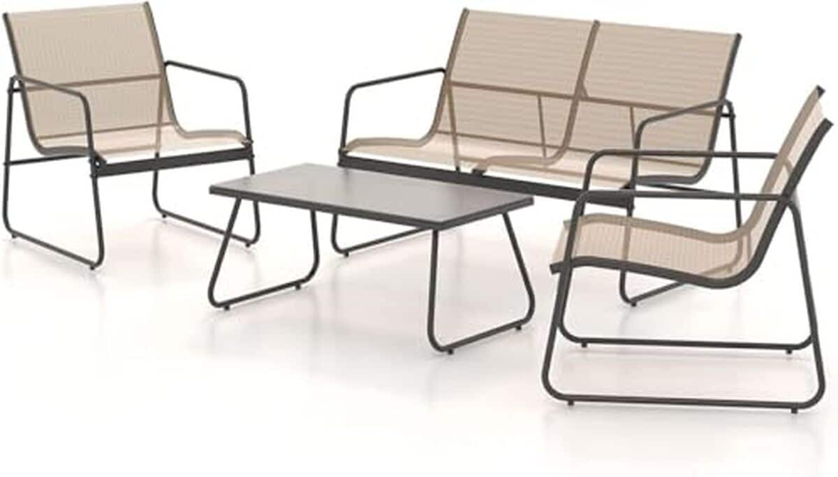 Test du mobilier d'extérieur Grand patio : ensemble 4 pièces, élégant et résistant