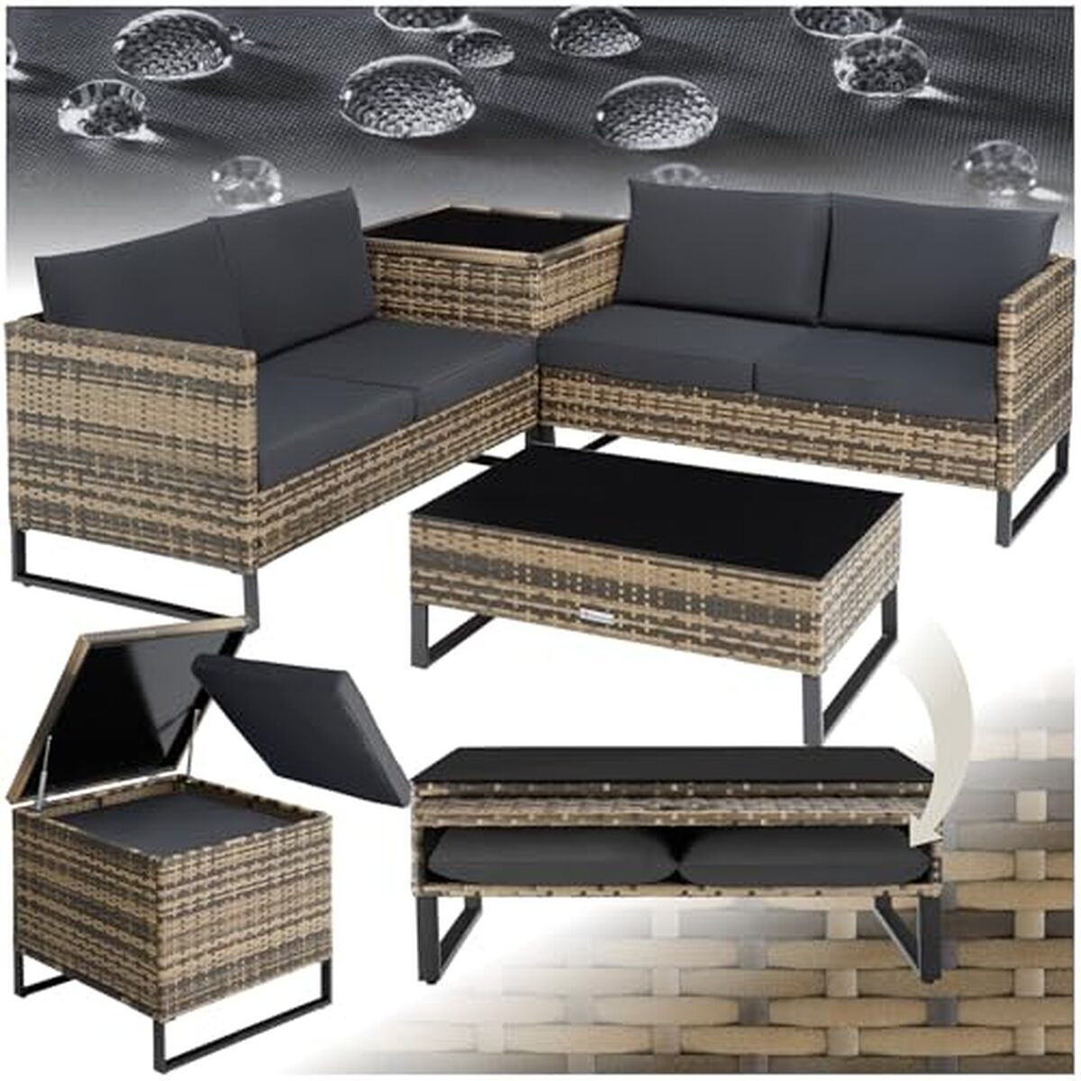 Test : ensemble salon de jardin modulable Tectake®