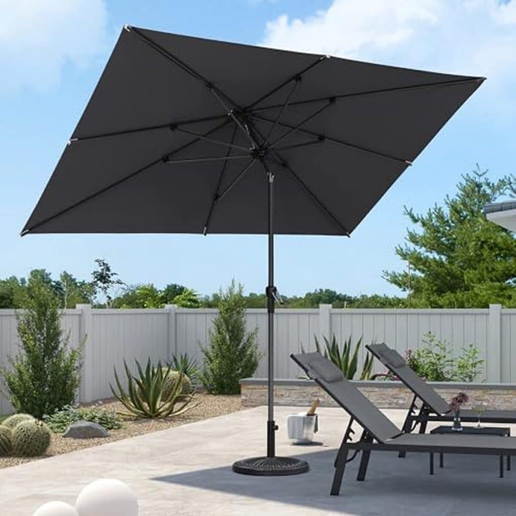 Test : purple leaf parasol inclinable 200 x 300 cm, l'allié terrasse