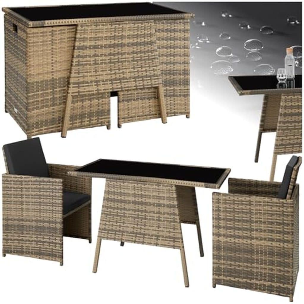 Test : salon de jardin encastrable TecTake 2 personnes