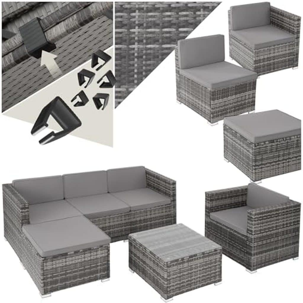 Test : salon de jardin modulable TecTake en poly rotin
