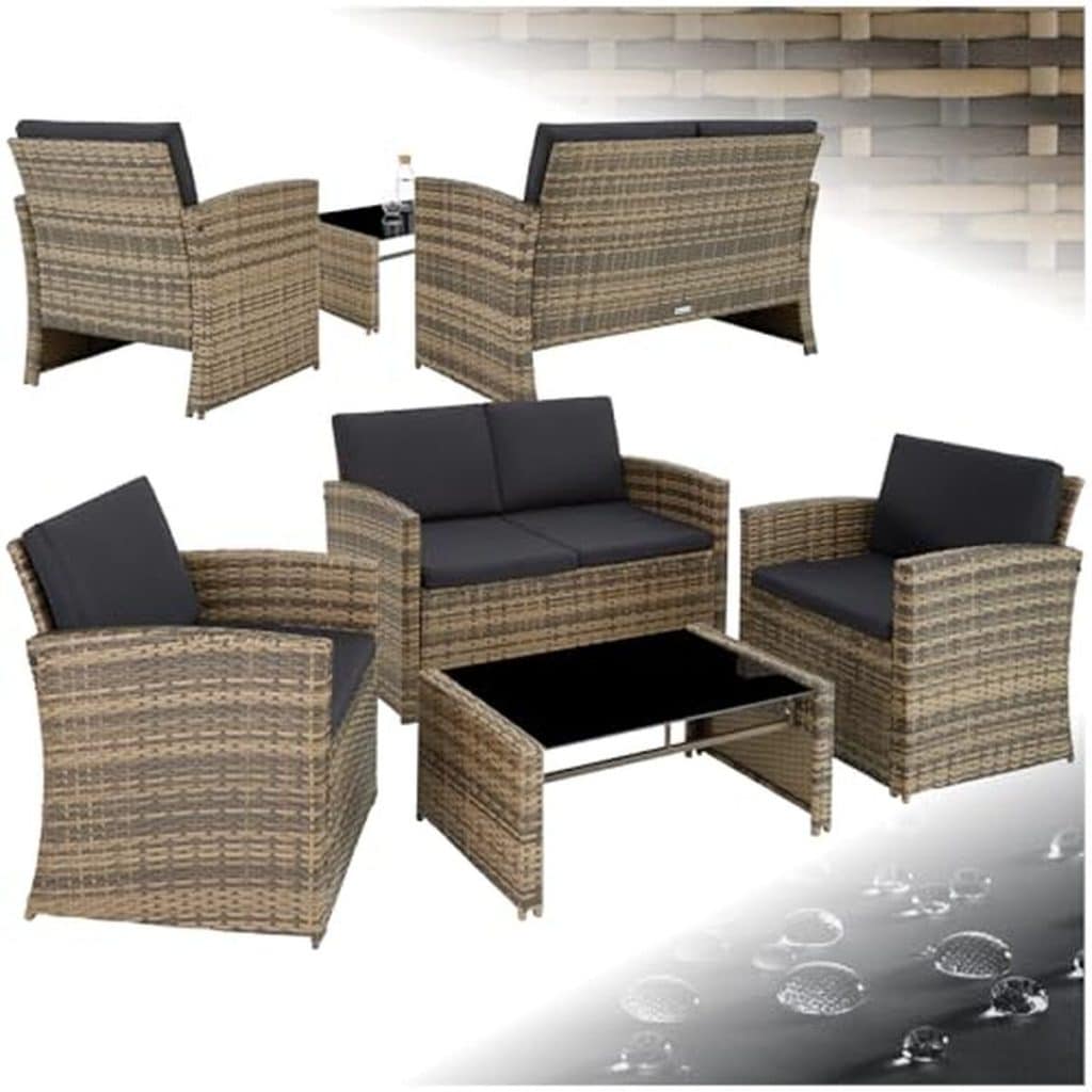 Test : salon de jardin TecTake en résine tressée 4 places