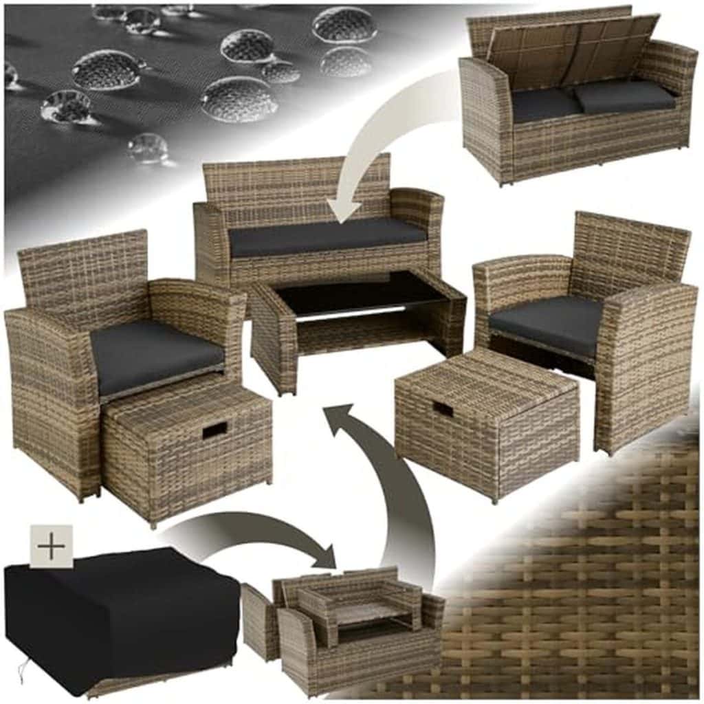 Test : salon de jardin TecTake® en poly rotin