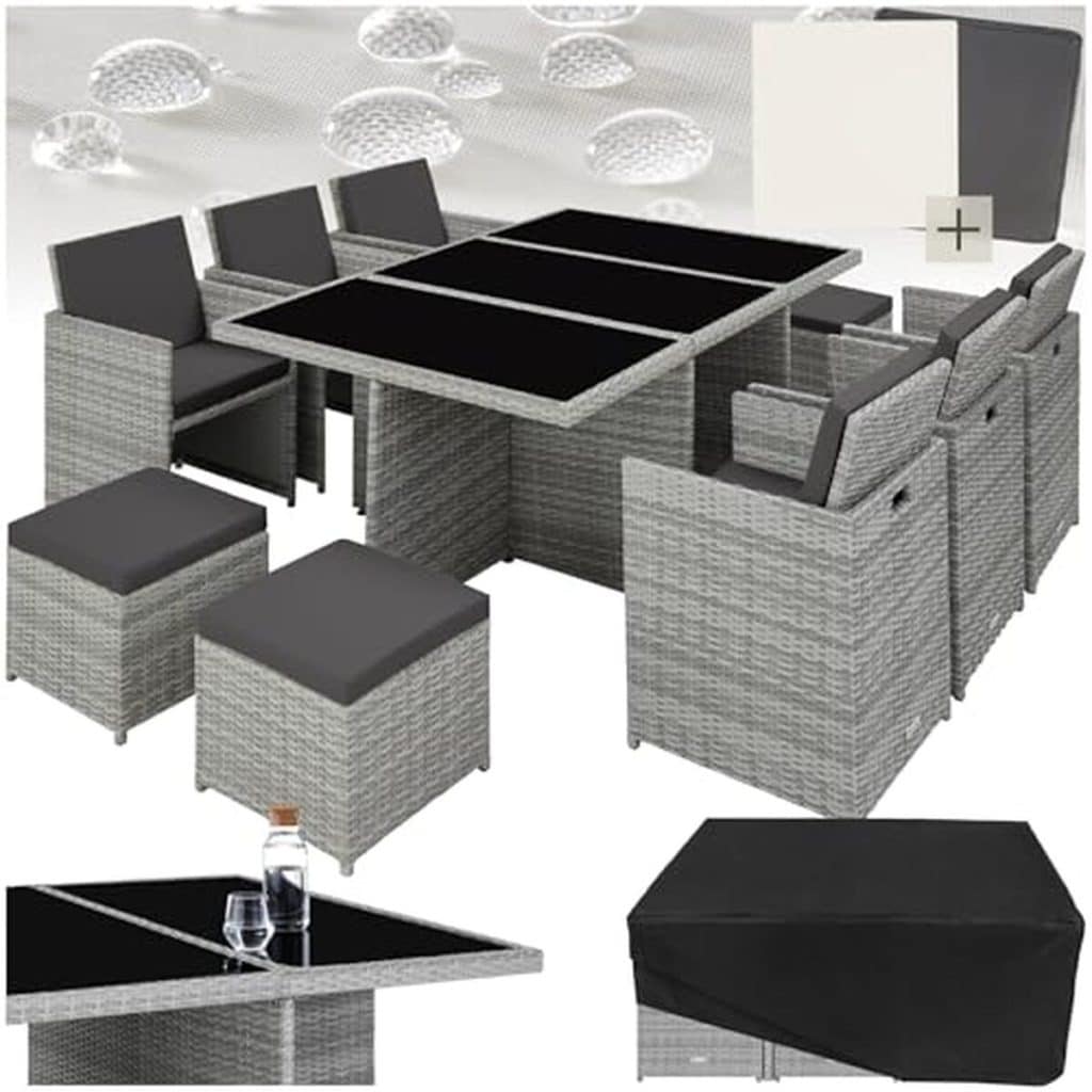 Test : salon de jardin TecTake® en rotin 10 places
