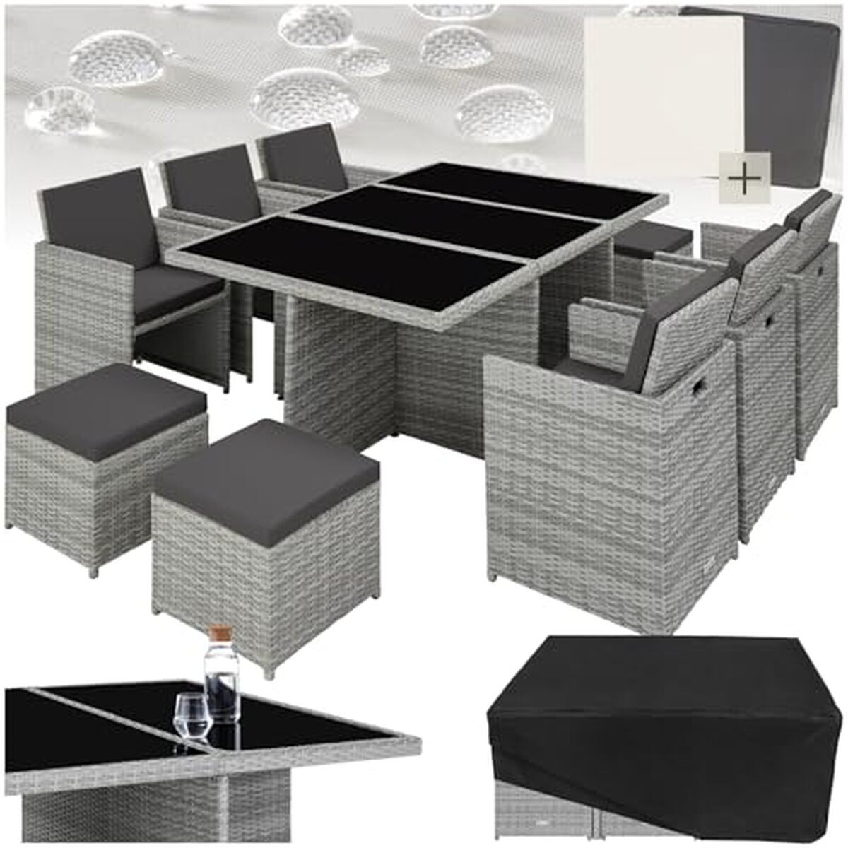 Test : salon de jardin TecTake® en rotin 10 places